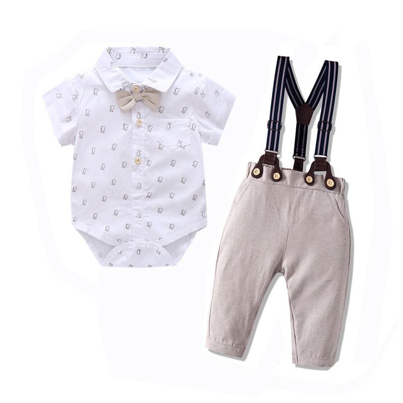 Barnens nya tryckta dinosaurietryckdräkt babypojke gentleman triangel hoodie tillverkare grossist ett stycke dropshipping_voghion.com