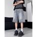 Herrenbekleidung Zerrissene Jeans-Shorts Herren Sommer Trendy High Street Vintage Trendy Mittellange Hose_voghion.com