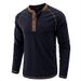 long-sleeved t-shirt men's henley shirt  top_voghion.com