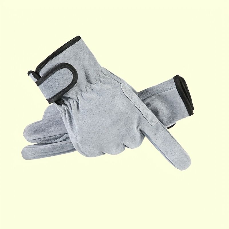A Pair Of Work-resistant Gloves, Durable Genuine Leather Material, Suitable For Various Outdoor Sports, Cold-proof And_voghion.com