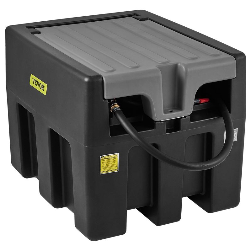 VEVOR Portable Diesel Tank, 58 Gallon Capacity & 10 GPM Flow Rate, Diesel Fuel Tank with 12V Electric Transfer Pump and 13.1ft Rubber Hose, PE Diesel _voghion.com