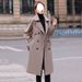 Women's Clothing Trench Coat Long Sleeve A-Line Overcoat With Notched Lapel For Autumn Spring (Khaki, Black, Brown)_voghion.com