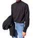 Half High Neck Solid Color Knitted Sweater, Men's And Women's Inner Layer, Base, Mid Neck, Slim Fit_voghion.com