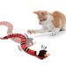 Guangying Snake Cat Toy Snake Shape S-Shaped Moving Flick Tongue Swing Tail Snake Obstacles Escape Interactive Smart Sensing Snake Tease Toy_voghion.com