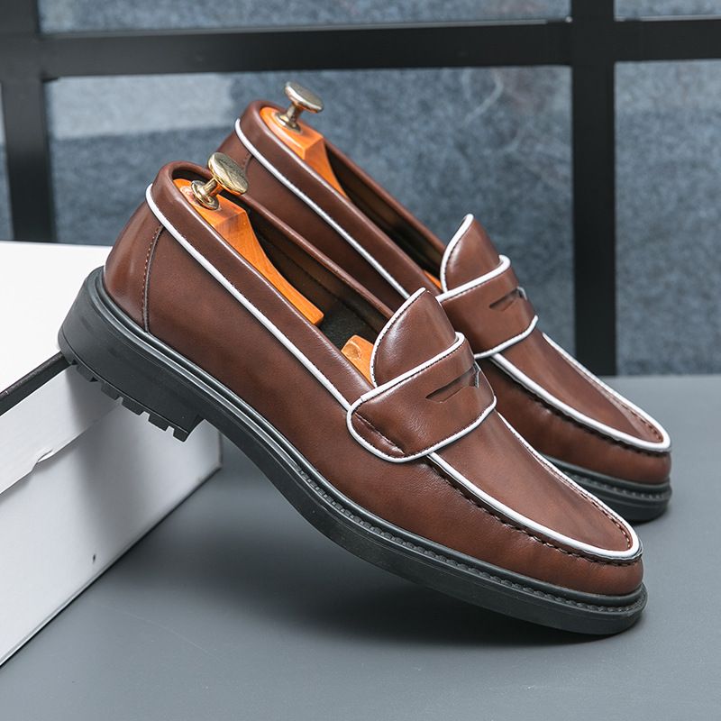 Neue Casual Herrenmode Britischen Business-Trend Leder Le Fu Bräutigam Schuhe_voghion.com