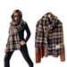 Autumn cashmere plaid for women's winter high-end feeling scarf with triangular edge wrapping and head_voghion.com
