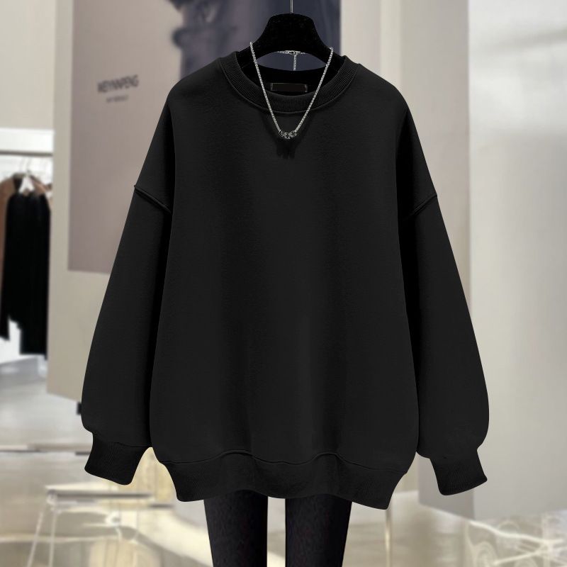 ​Damen-Kapuzenpullover mit Fleecefutter – gemütlicher Langarmpullover mit Rundhalsausschnitt, lockere Passform, lässige Streetwear für Herbst und Winter​_voghion.com