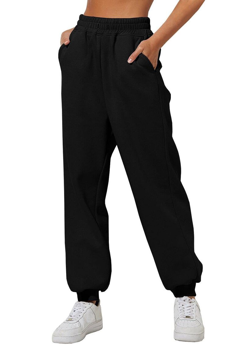 Pantaloni della tuta larghi da donna, comodi pantaloni da jogging a vita alta_voghion.com