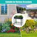 Elevated Planter Box on Wheels with Non-slip Legs and Storage Shelf_voghion.com