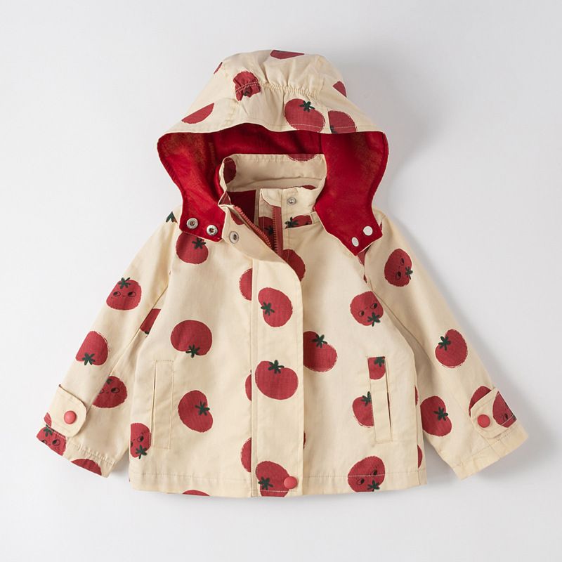 Lente en herfst grensoverschrijdende kinderbabymeisjeswindjack, windjack, buitenkleding, dikke windjack van katoen_voghion.com