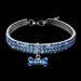 3 Rows Rhinestone Elastic Collar Dog Cat Crystal Necklace Simple Pet Decoration Neck Ring Customization_voghion.com