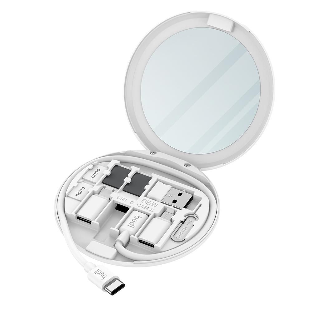 Neprekosljivo kakovosten 65W hitri polnilni podatkovni kabel, univerzalni nosilec za mobilni telefon štiri v enem, večglavi pretvornik, kartica, PIN, zaščita pred izgubo_voghion.com