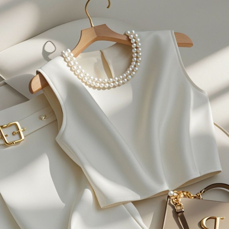 Vêtements pour femmes Été Frais Socialite Tempérament Mode Anti-âge Petit Parfum Style Haut Jupe Costume deux pièces_voghion.com