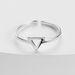 Geometric Open Ring - Electroplated Triangle Design, Minimalist Women's Jewelry, Trendy Stackable Ring, Dainty Statement Piece_voghion.com