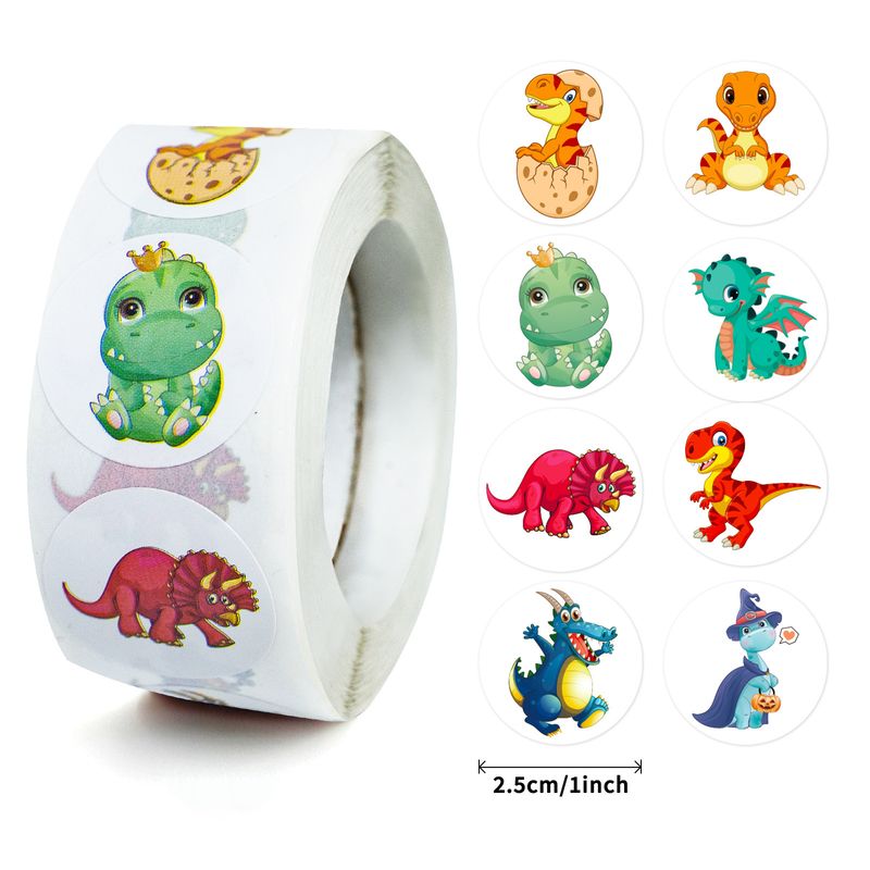 Autocolant de papetărie cu dinozauri, autocolante recompensă, desene animate drăguțe, autocolante pentru grădiniță și școală primară, autocolante de sigilare_voghion.com