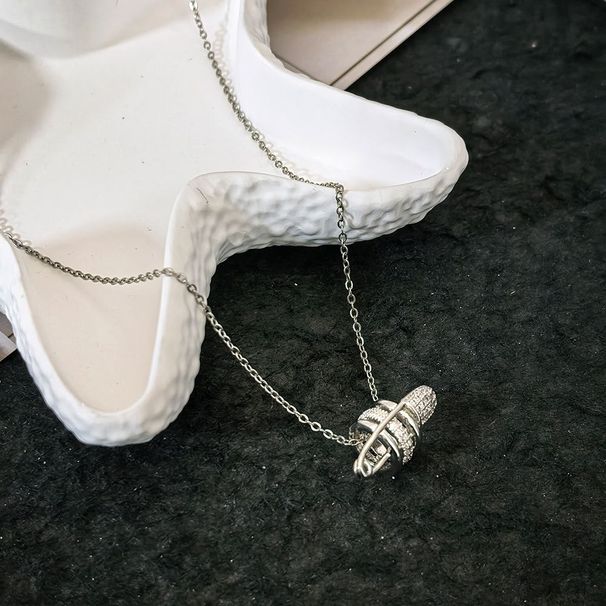 Fashion Multi-Loop Non-Fading Safety Pin Necklace Paperclip Clavicle Chain Niche Personality Temperament Choker Gift For_voghion.com