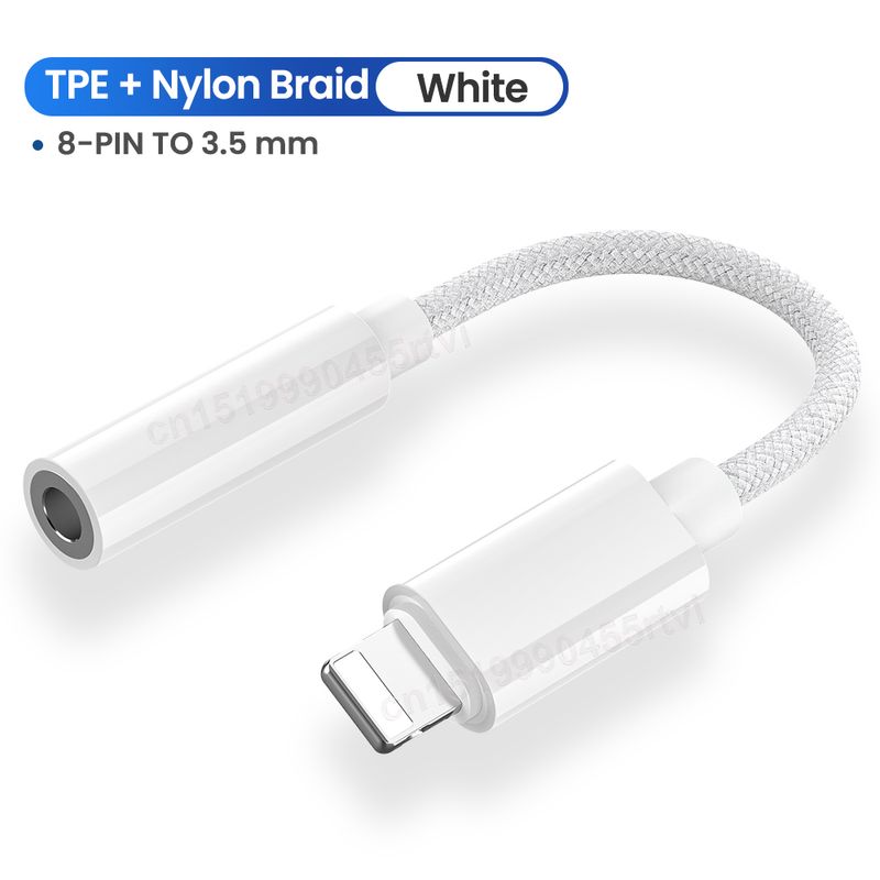 8-pin to 3.5mm jack AUX cable for iPhone 14, 13, 12 Pro maximum headphone adapter TPE audio cable connector sp_voghion.com