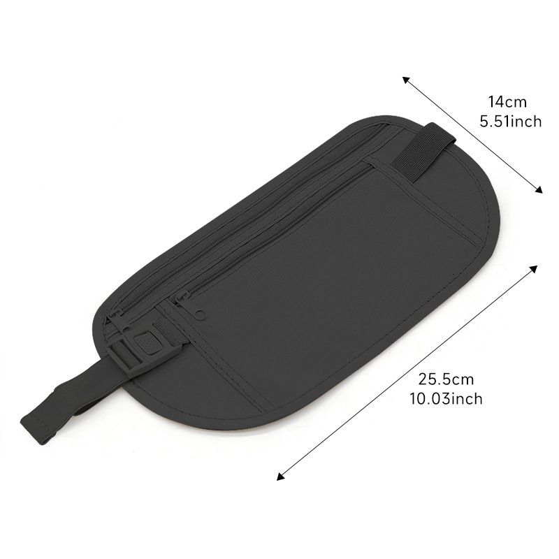 Cartera invisible ajustada a la cintura, antirrobo, para correr, deportes, pasaporte, viajes, para hombre y mujer, para teléfono móvil._voghion.com