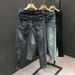 Jeans tendance pour hommes, style printemps-été 2023, coupe slim, jambes courtes, style coréen, tendance, décontracté, extensible, long, pour hommes_voghion.com