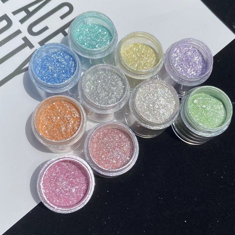 Neon Aurora Nail Powder - DIY Holographic Iridescent Opal Glitter | Polarized Shimmer Powder For Nails | Bottle Packaging, Easy Apply & Long Lasting_voghion.com