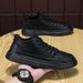 Autumn And Winter Canvas Chef Non Slip Black Casual Men's Shoes_voghion.com