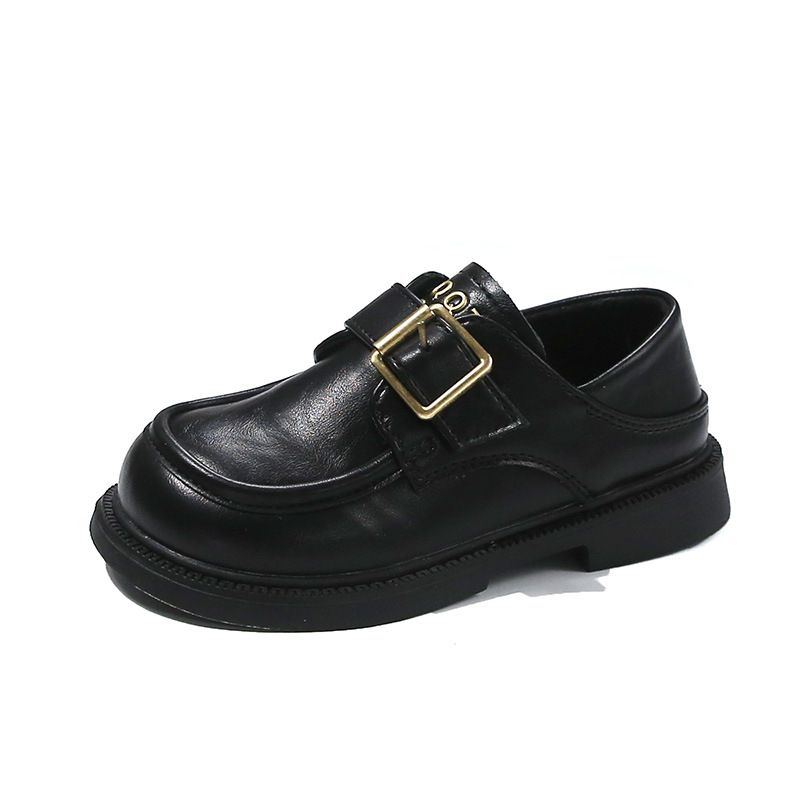 Children's Shoes New Spring And Autumn British Style Girls Black Loafers Performance_voghion.com