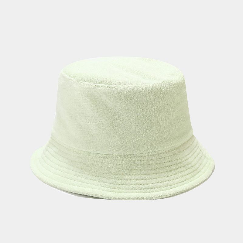 Nouveautés 2024 Automne Serviette en tissu éponge Seau Femmes Hommes Couleurs bonbon Panama Soleil Chapeau de pêcheur_voghion.com