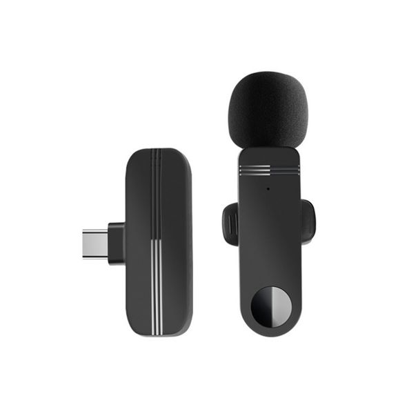 Microfone de lapela sem fio 2.4G com sistema de guia para transmissão ao vivo e gravação de áudio e vídeo para jogos_voghion.com