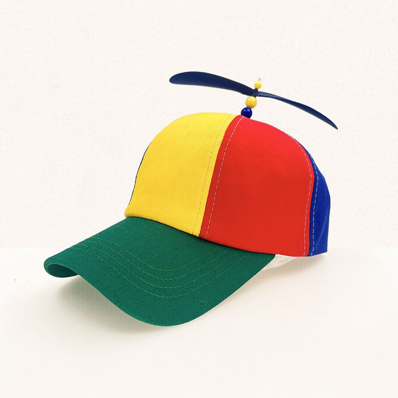 Kid's Fashion creative detachable propeller bamboo dragonfly baseball cap spring and summer children's sunshade parent child duckbill cap _voghion.com