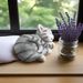 Cute Simulation Desktop Birthday Gift Decoration Resin Indoor Cat Figurine_voghion.com