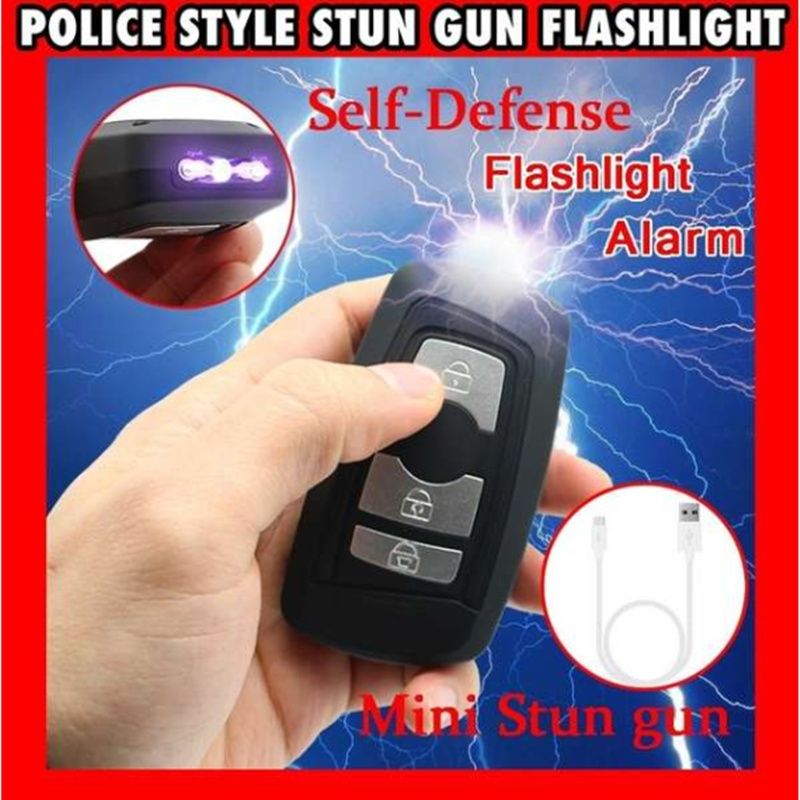 Rechargeable LED Flashlight Heavy Duty Stun Gear Self Defensive Flashlight Stun Torch_voghion.com