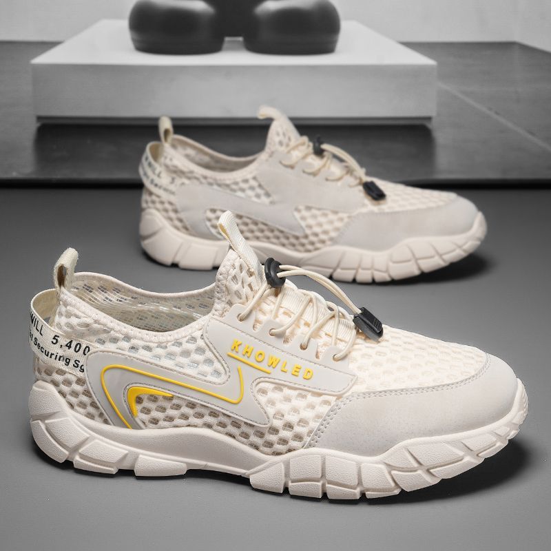 Scarpe da corsa estive da uomo, traspiranti, casual, di grandi dimensioni, in mesh, adatte a tutti gli abbinamenti._voghion.com