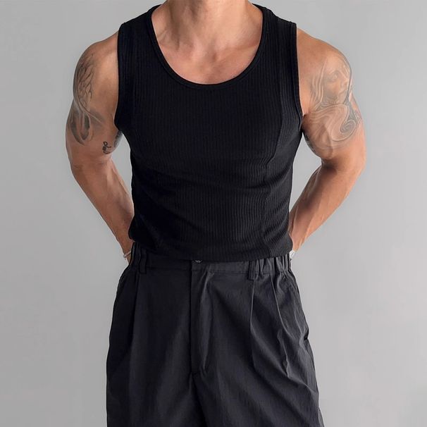 Men's Clothing Summer New Ice Silk Thread Vest Muscle Men Tight High Elastic Sleeveless T Shirt Waistcoat_voghion.com