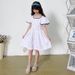 Mother & Kids New Children's Dress Summer Dress Girls Solid Color Trumpet Sleeve Skirt Pure Cotton Baby Skirt Shirt_voghion.com
