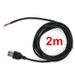 Câble d'extension d'alimentation USB 2.0 5 V, 2 fils, prise mâle, 0,3 m/1 m/2 m_voghion.com
