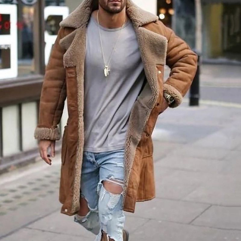 Herrenbekleidung, lange, lässige Jugend, lockere, modische Jacke_voghion.com