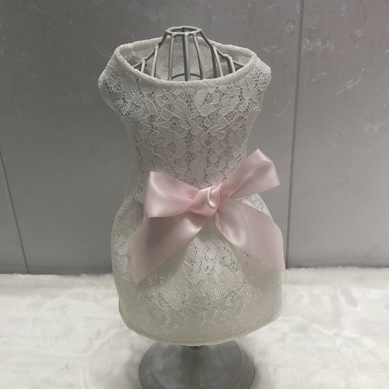 Spring Style Puppy Pet Supplies Lace Bow Dress Dog Clothes_voghion.com