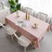 Ins Girl Heart Cotton Linen Fabric Fresh Style Square Tassel Dining Tablecloth Rectangular Table Student Study Cloth_voghion.com