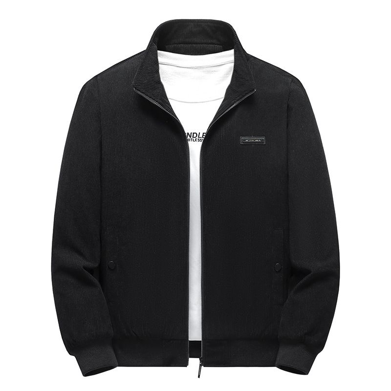 Nova jaqueta de veludo cotelê de inverno para homens, veludo espesso, elegante gola alta sherpa jaqueta masculina casual atacado_voghion.com
