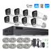 Full Color Night Vision With Audio POE Network Cable Electric Monitoring Set CCTV NVR HD Surveillance Camera_voghion.com