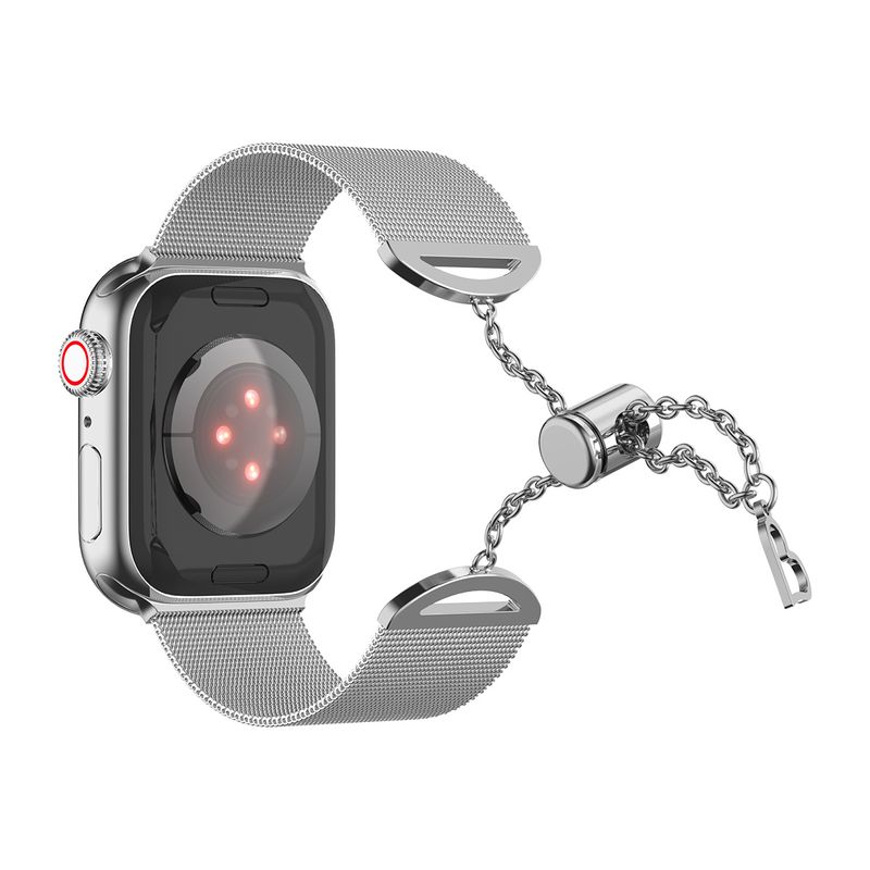 Applicabile a Apple Watch9 Cinturino in acciaio inossidabile Apple iwatch8 Catena di regolazione in metallo milanese 1-7 generazioni universale_voghion.com