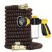 3X Extendable Garden Hose With High-Pressure Nozzle, 3/4-inch US Standard Fittings, Suitable For Outdoor Cleaning, Pet Bathing, And Gardening_voghion.com
