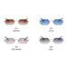 Women's retro summer polygon gradient sunglasses men's personality small frame frameless rectangular glasses_voghion.com