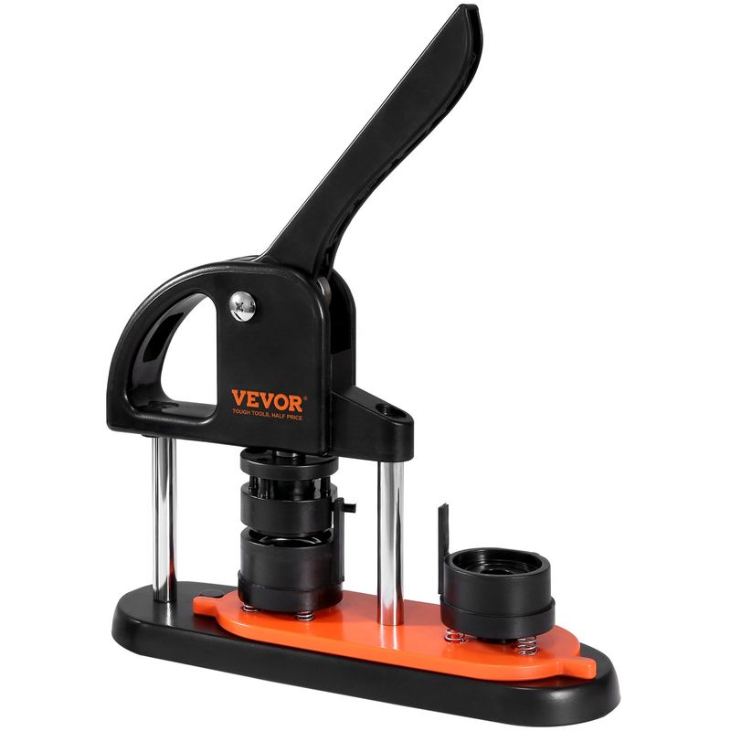 Button Maker, 1.25 inch/32mm Pin Maker with 500pcs Button Parts, Ergonomic Arc Handle Punch Press Kit, Button Maker Machine with Panda Magic Book, For_voghion.com