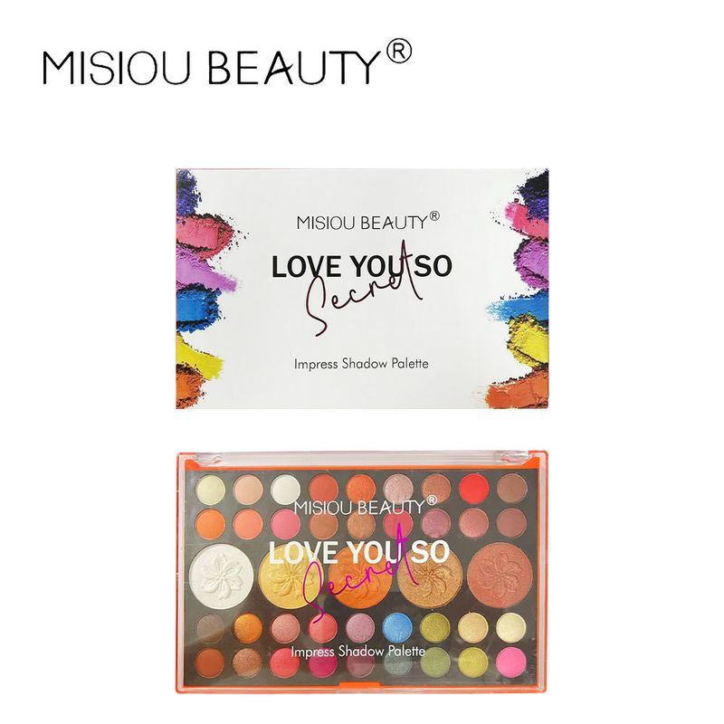 Bandeja de sombras de ojos multicolor mate perladas de 51 colores para Halloween, Navidad, Europa y Estados Unidos_voghion.com