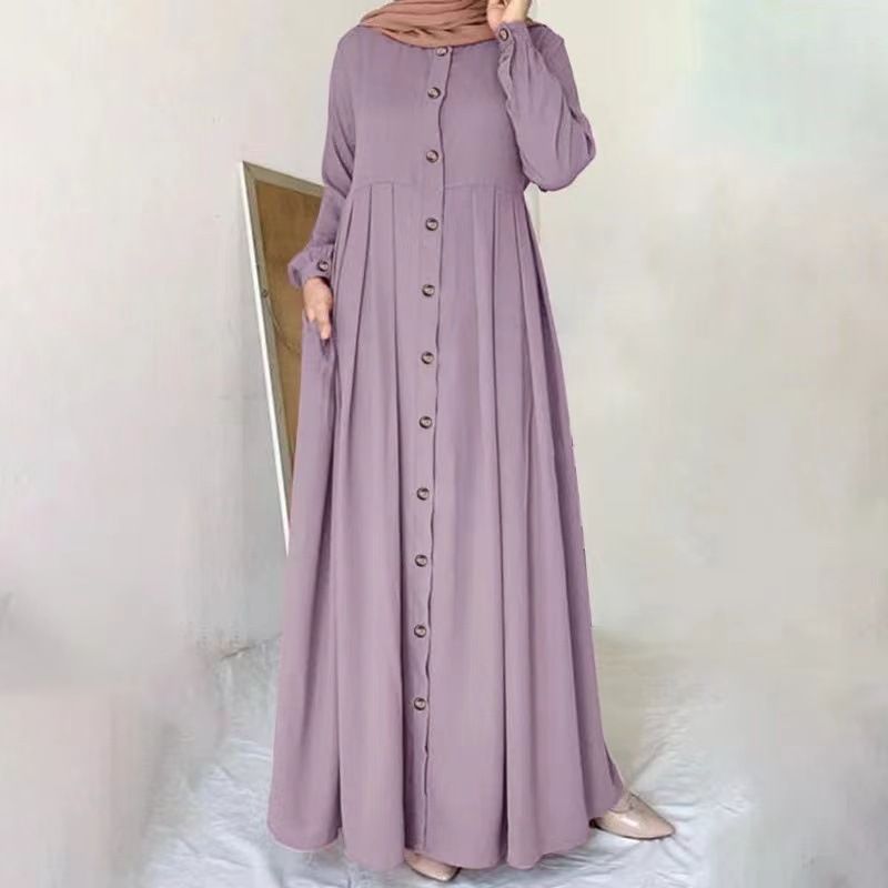 Women's Clothing spring and autumn long skirt plus size women's loose temperament commuting long robe dress_voghion.com