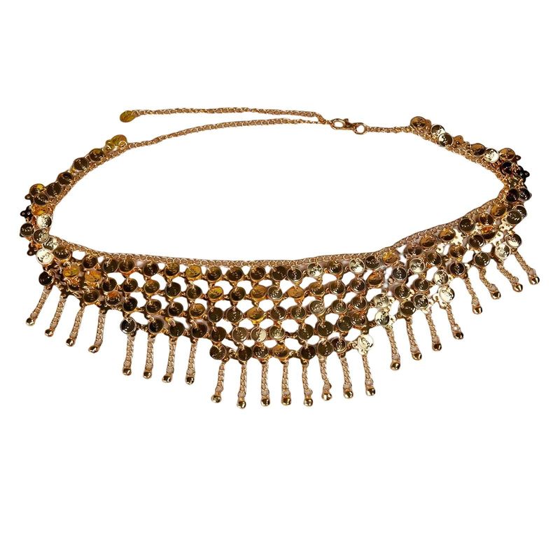 HOT Women dance Chain Tassel Costume Multi Layer Indian Hollow Hip Scarf Belly Jewelry Dancing Belt_voghion.com