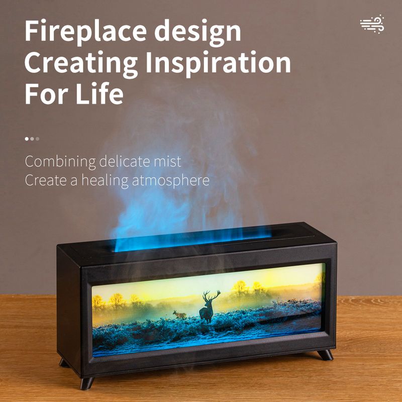 Umidificador de mesa ACZT Quality Goods com efeito de iluminação de pintura e atmosfera em arco-íris._voghion.com