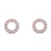 Rose Gold & Silver Eternal Halo Stud Earrings, Double Hoop Circle Earrings For Valentine's Day, Minimalist Jewelry For Women_voghion.com
