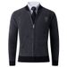 Men's Fleece-Lined Knit Sweater - Warm V-Neck Cardigan For Winter, Soft & Comfortable, Machine Washable (Available In Multiple Colors & Sizes)_voghion.com